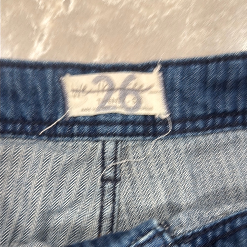 Free People Charlie Wide Leg Pleated Blue Jeans LIKE NEW We the Free - Picture 3 of 16